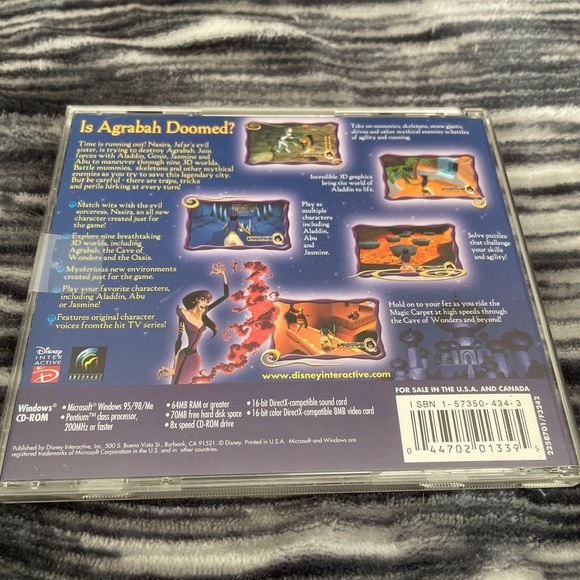 Disney's Aladdin in Nasira's Revenge Action Game PC MICROSOFT WINDOWS GAME - Picture 2 of 3